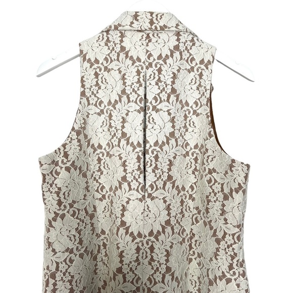 Anthropologie Hutch Sleeveless Double-Breasted White Lace Blazer Dress L NEW - Picture 12 of 16